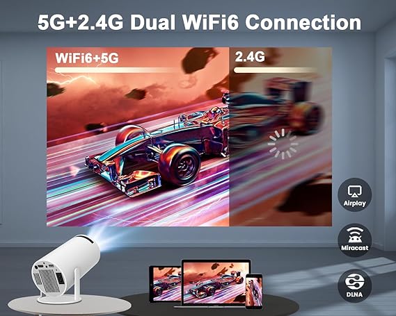 The Mini Projector 4K 1080P Support