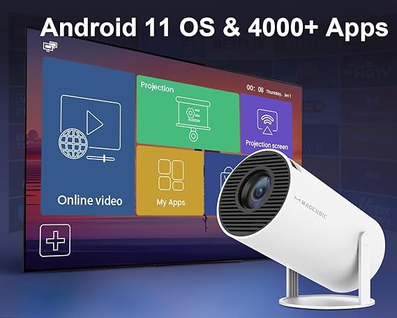 The Mini Projector 4K 1080P Support