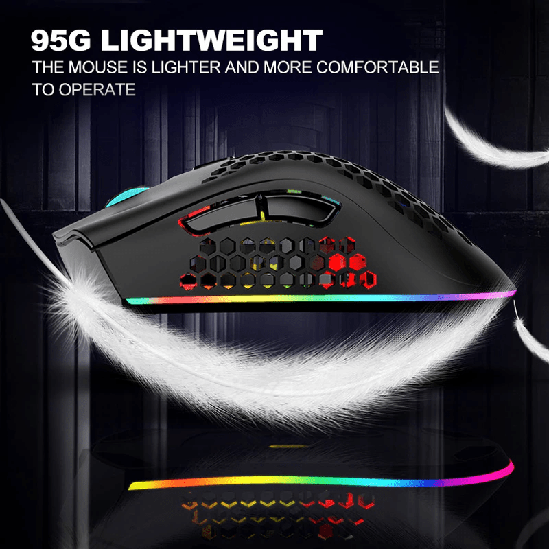 Wireless Mouse Gaming Rechargeable Optical Mouse Cordless 7