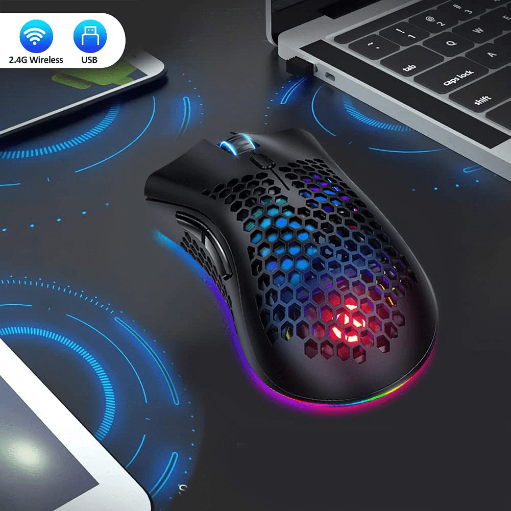 Wireless Mouse Gaming Rechargeable Optical Mouse Cordless 7