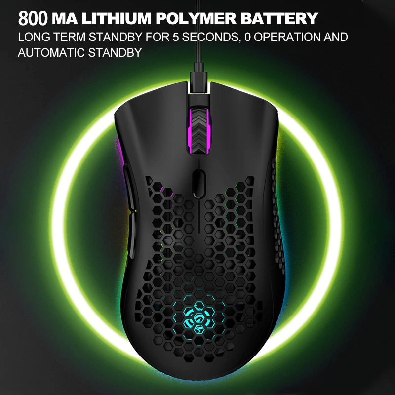 Wireless Mouse Gaming Rechargeable Optical Mouse Cordless 7