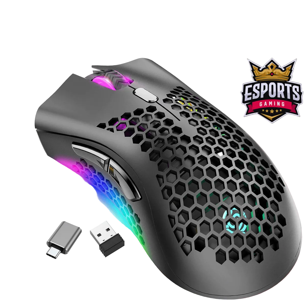 Wireless Mouse Gaming Rechargeable Optical Mouse Cordless 7